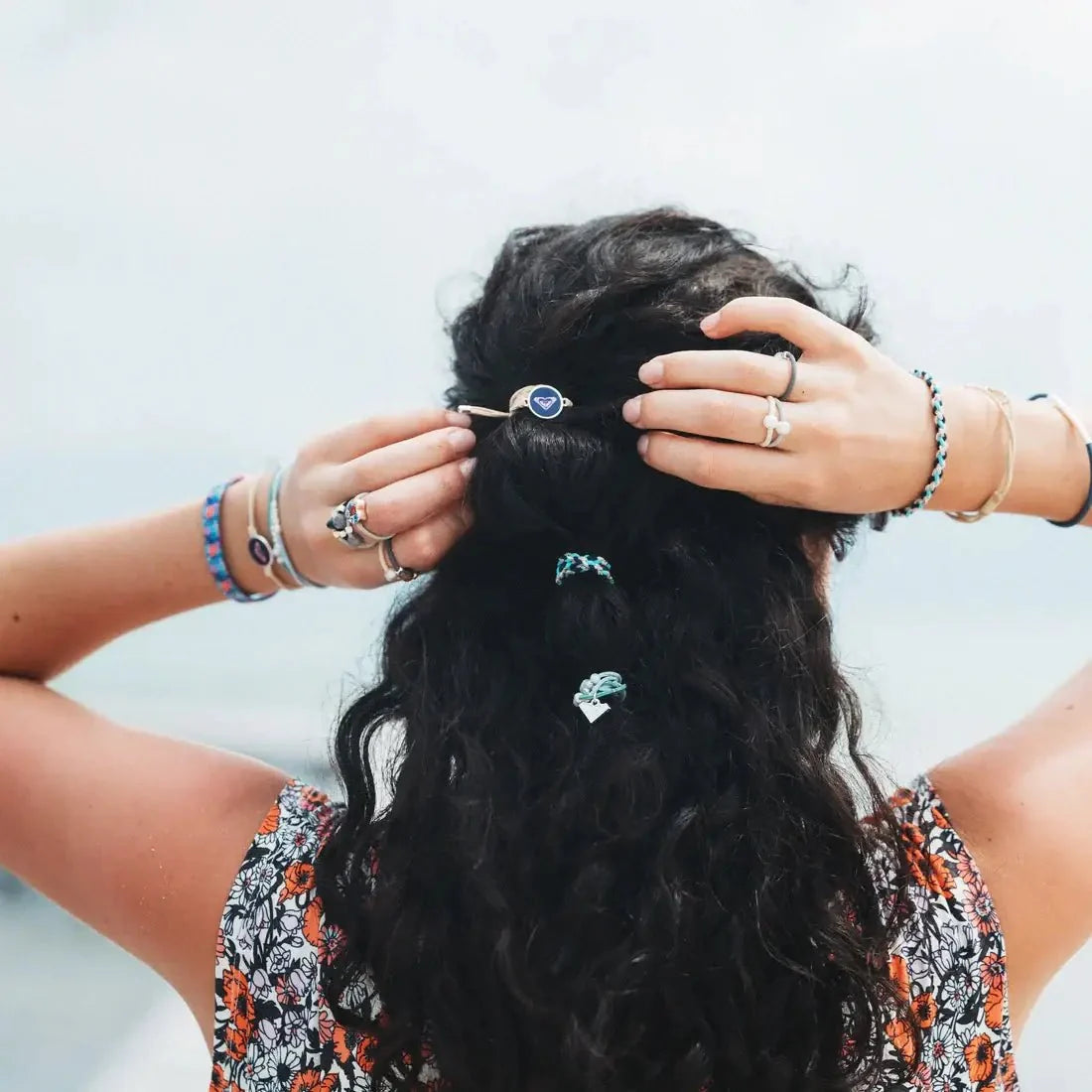 K'lani x Roxy Ocean Bloom Hair Tie Bracelet