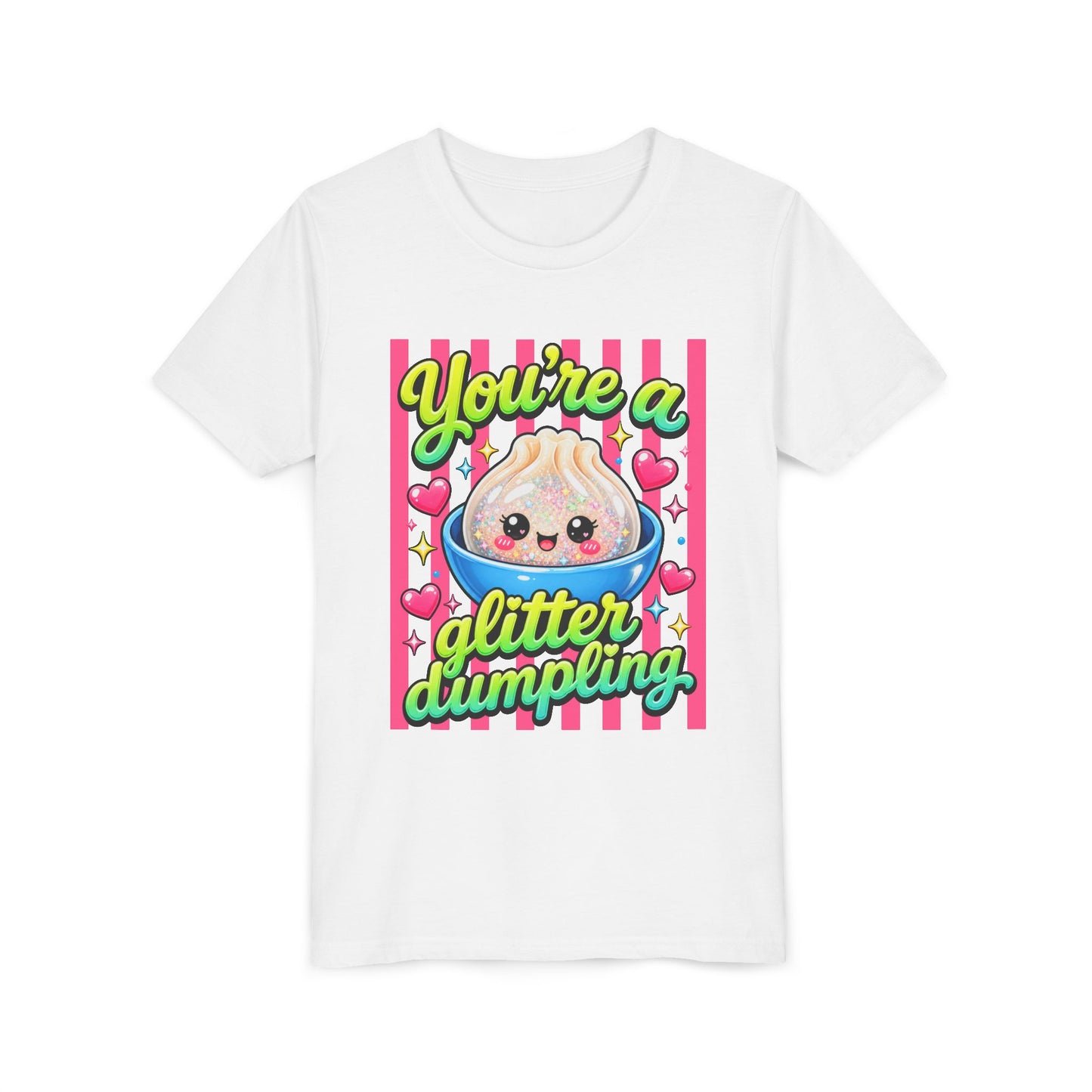 Youth Tee - "You're a Glitter Dumpling" Cute Kawaii Dumpling Kids T-Shirt