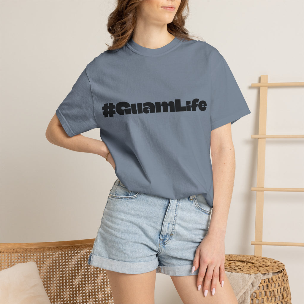 #GuamLife T-Shirt — Island Sunset Palm & Hibiscus Graphic Tee