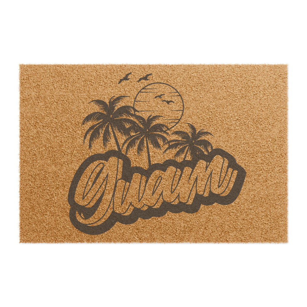 Doormat — Tropical "Aloha" Palm Beach Welcome Coir Mat