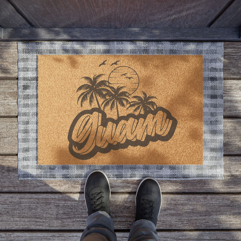 Doormat — Tropical "Aloha" Palm Beach Welcome Coir Mat