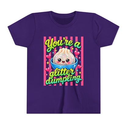 Youth Tee - "You're a Glitter Dumpling" Cute Kawaii Dumpling Kids T-Shirt