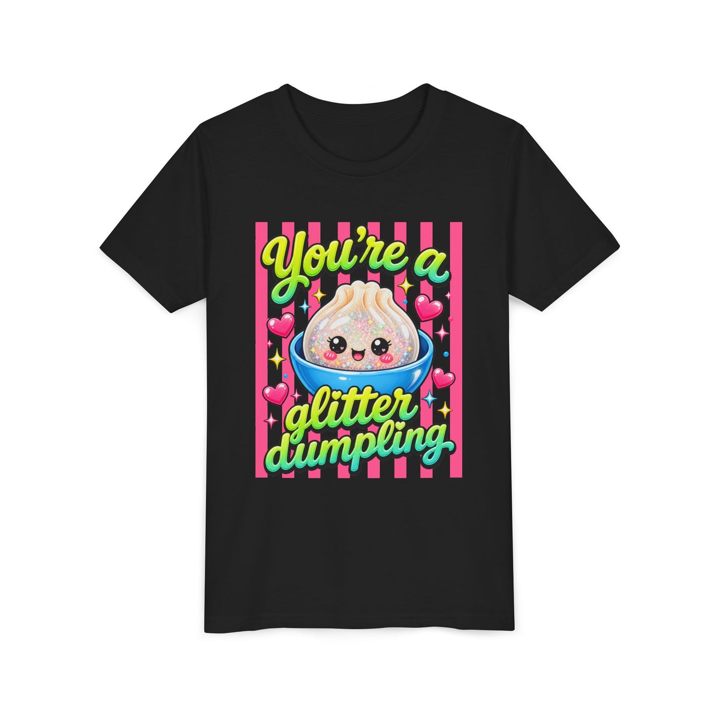 Youth Tee - "You're a Glitter Dumpling" Cute Kawaii Dumpling Kids T-Shirt