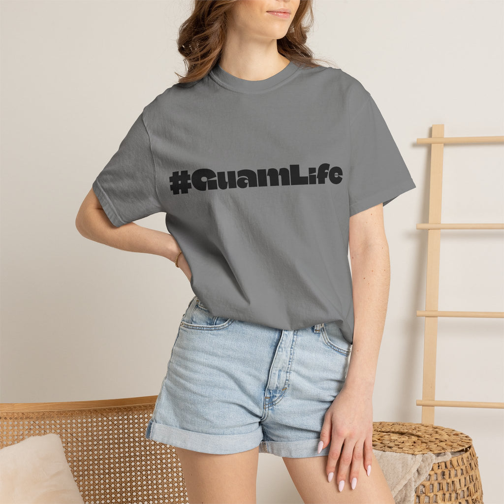 #GuamLife T-Shirt — Island Sunset Palm & Hibiscus Graphic Tee