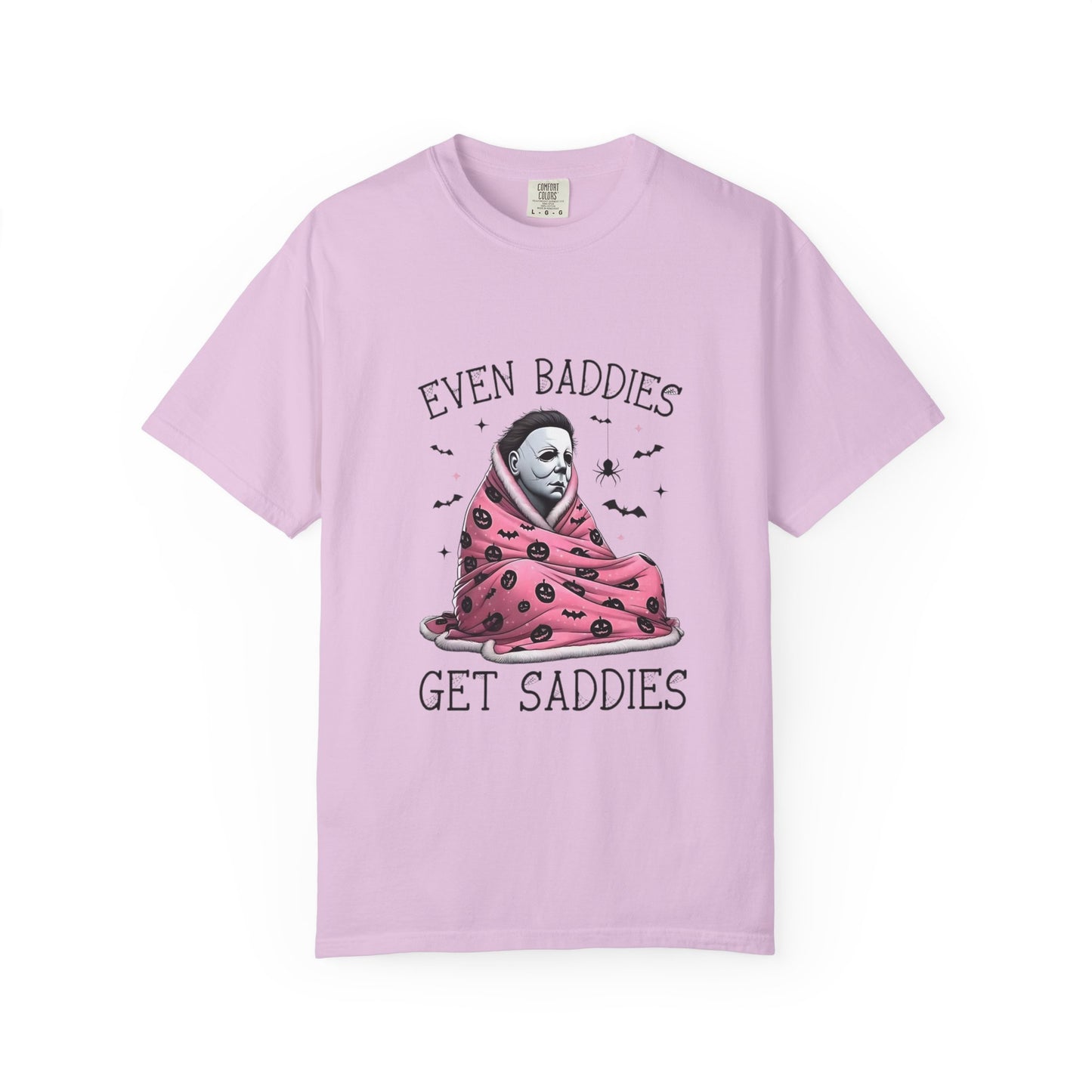 Even Baddies Get Saddies Tee — Sad Michael Myers Halloween Graphic T-Shirt